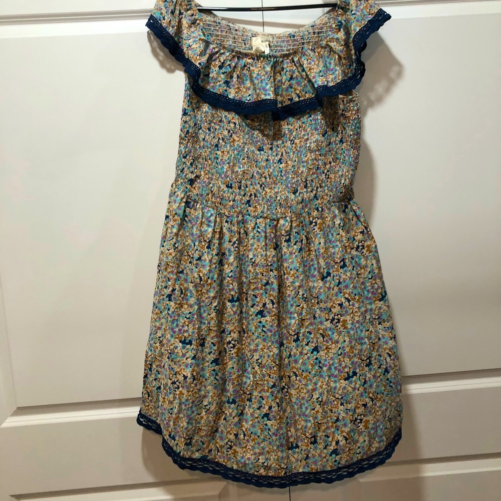 Plus size 3XL on /off shoulder Mexican style dress smocked